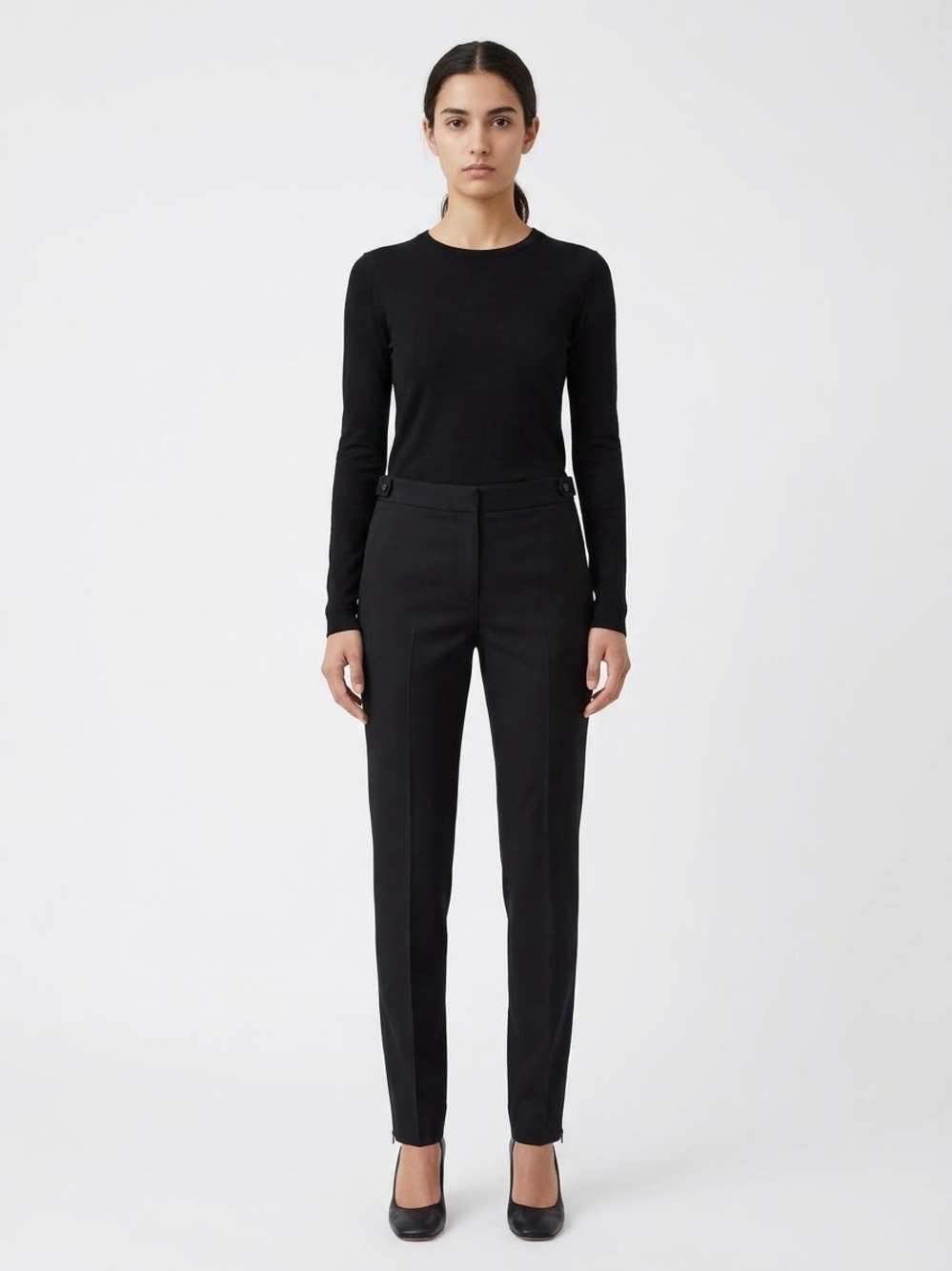 Acne Black Cropped Ankle Pants